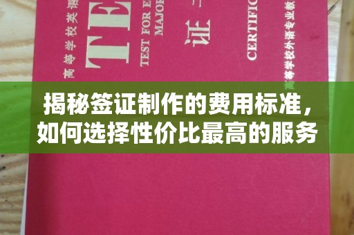 闽侯揭秘签证制作的费用标准，如何选择性价比最高的服务？
